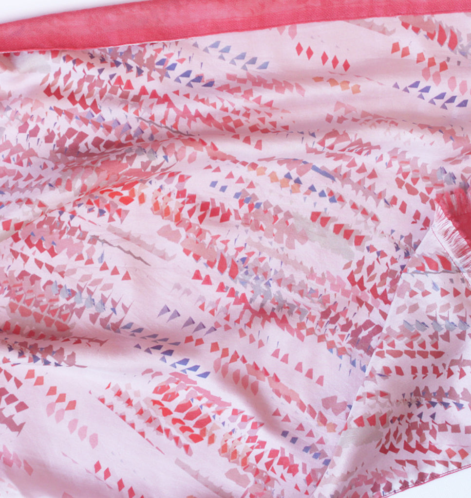 Terrazzo in Pink - Silk & Wool Scarf