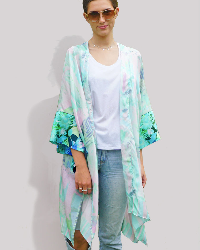 Silk Kimono - Fern