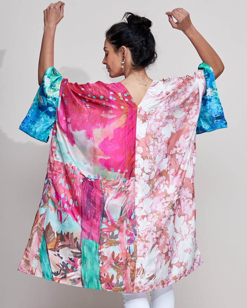Silk Kimono - Vivid Posie