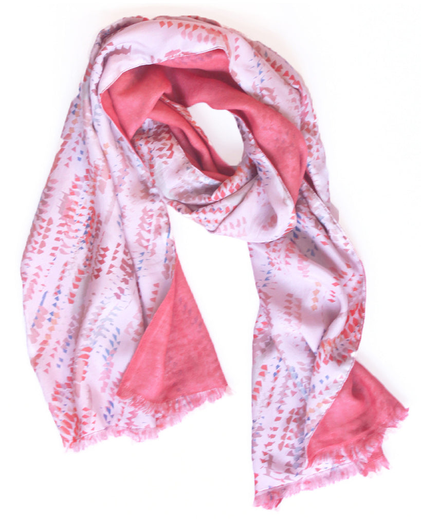 Terrazzo in Pink - Silk & Wool Scarf