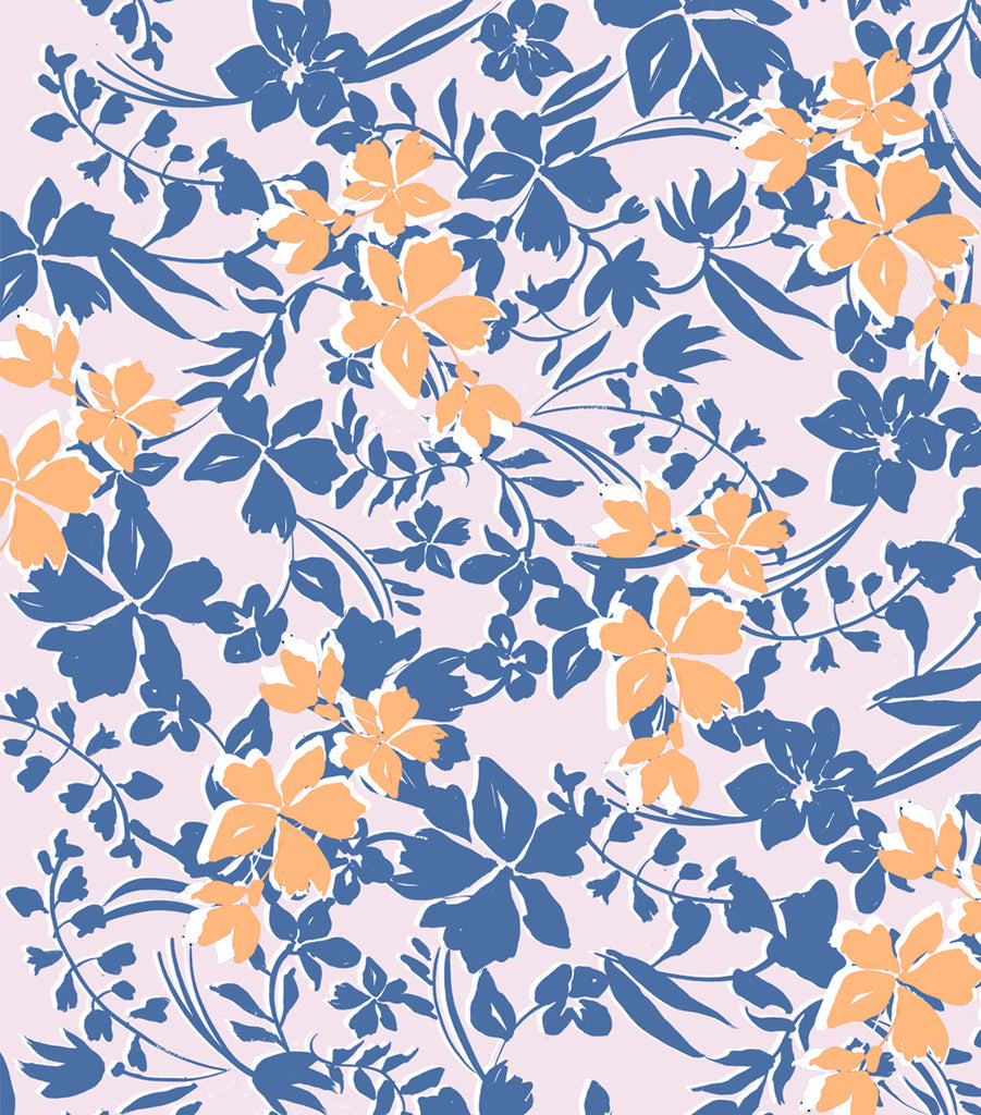 Print design - Floral Silhouete in Pink